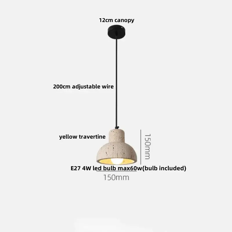 Yellow Stone Pendant Light