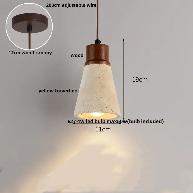 Yellow Stone Pendant Light