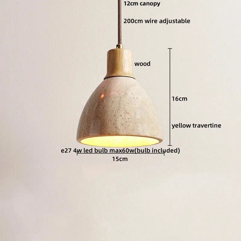 Yellow Stone Pendant Light