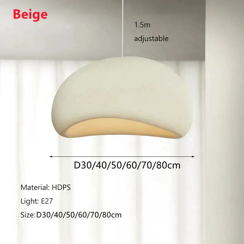 White Ceramic Pendant Light 80cm with LED