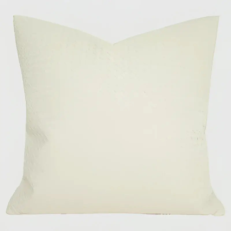 Olive Geometric Faux Leather Pillow
