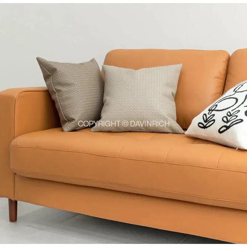 Olive Geometric Faux Leather Pillow