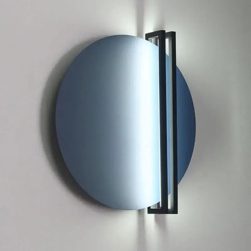 Black Circular Tricolor Wall Lamp
