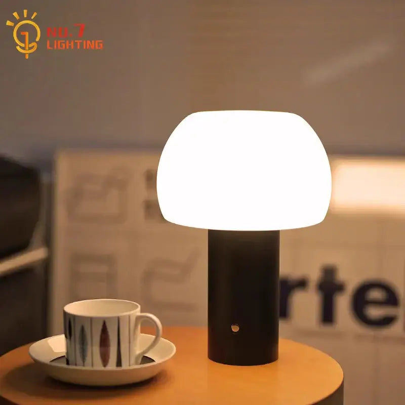 White Mushroom Table Lamp