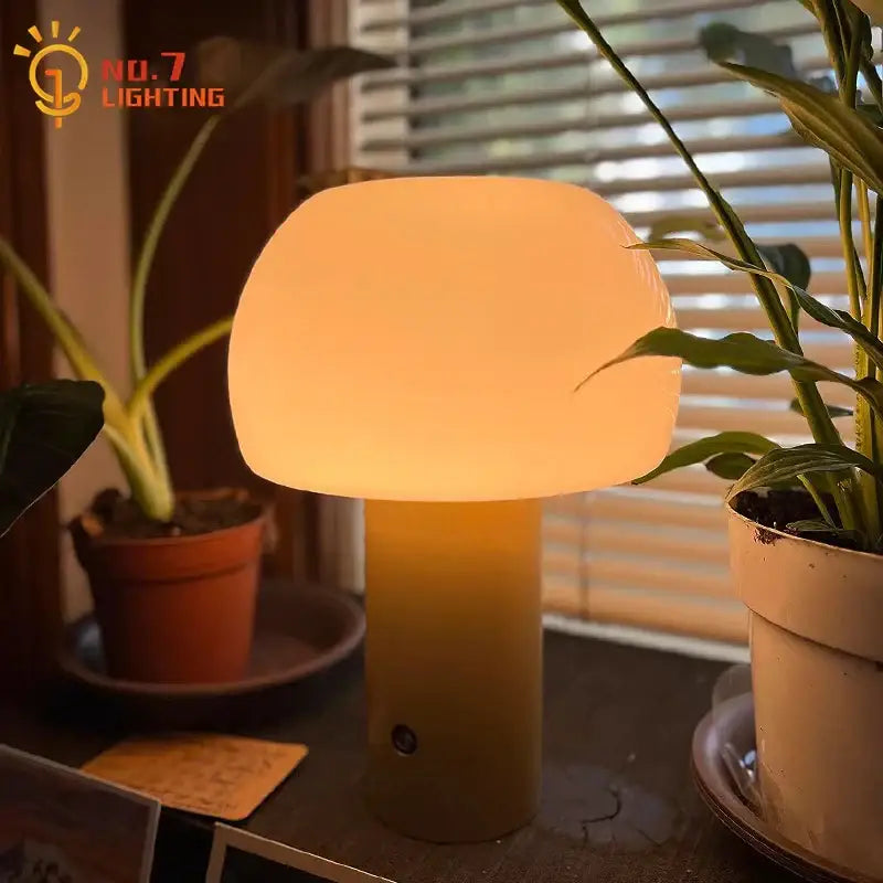 White Mushroom Table Lamp
