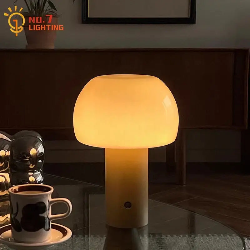 White Mushroom Table Lamp