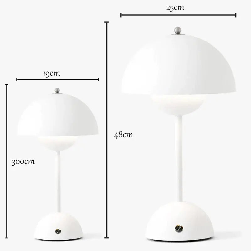 Orange Metal Dome Lamp