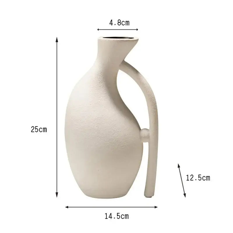 Orange Geometric Ceramic Vase