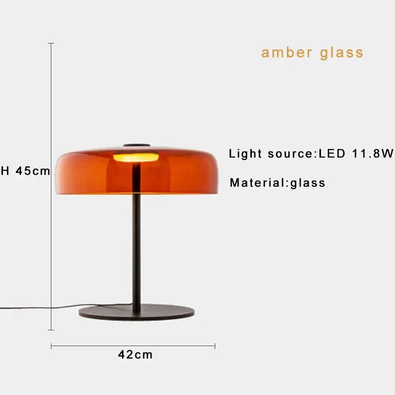 Orange Glass Table Lamp