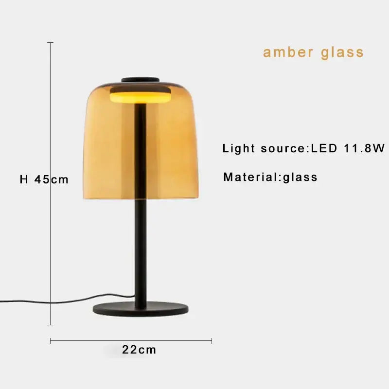 Orange Glass Table Lamp