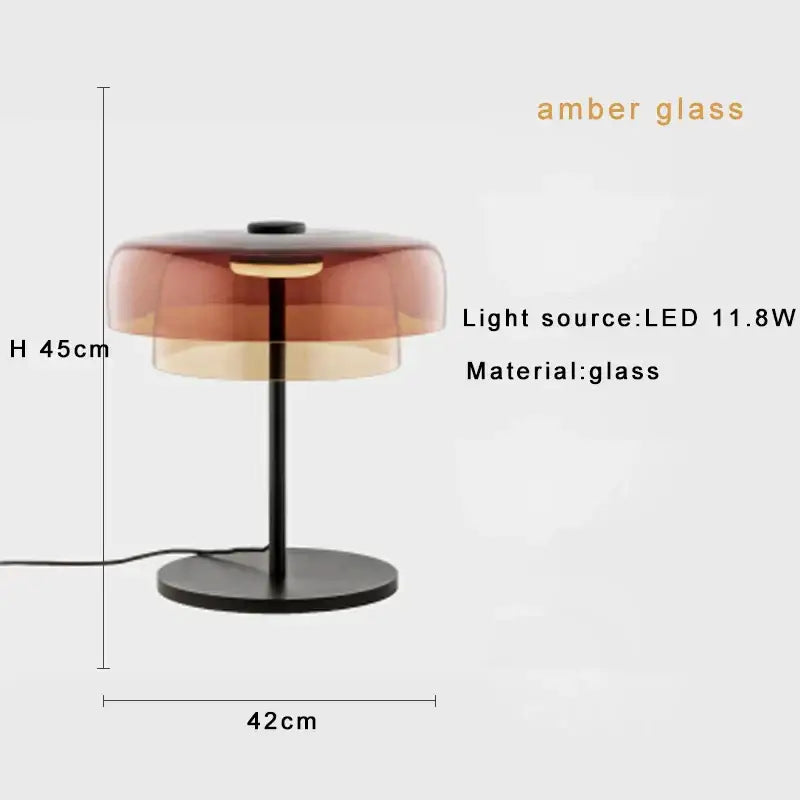 Orange Glass Table Lamp