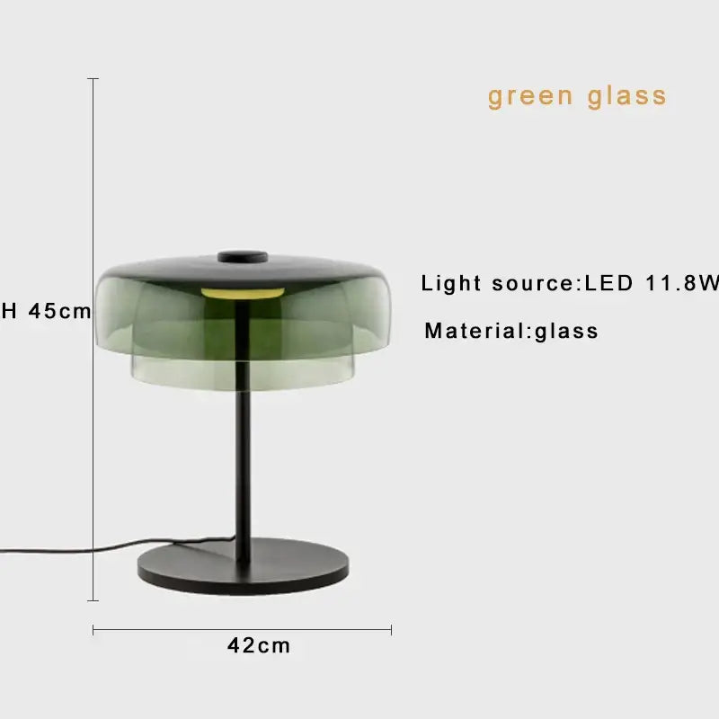 Orange Glass Table Lamp