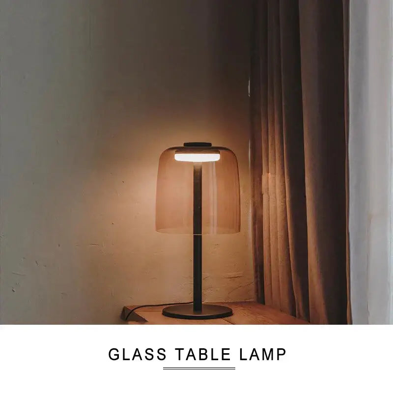 Orange Glass Table Lamp