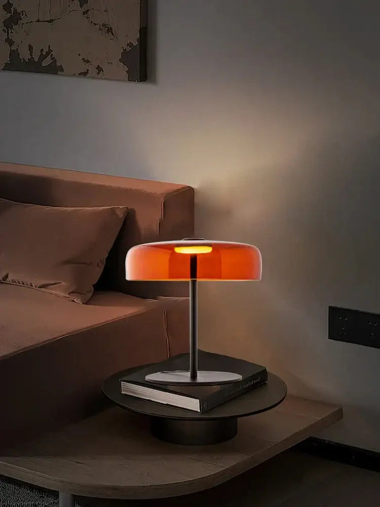 Orange Glass Table Lamp