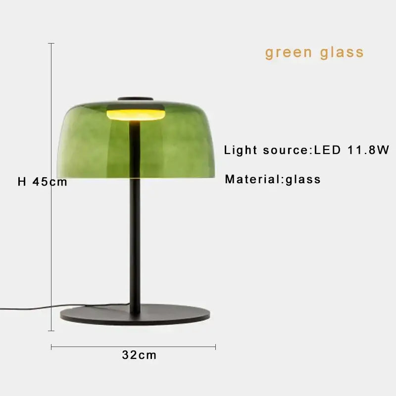 Orange Glass Table Lamp