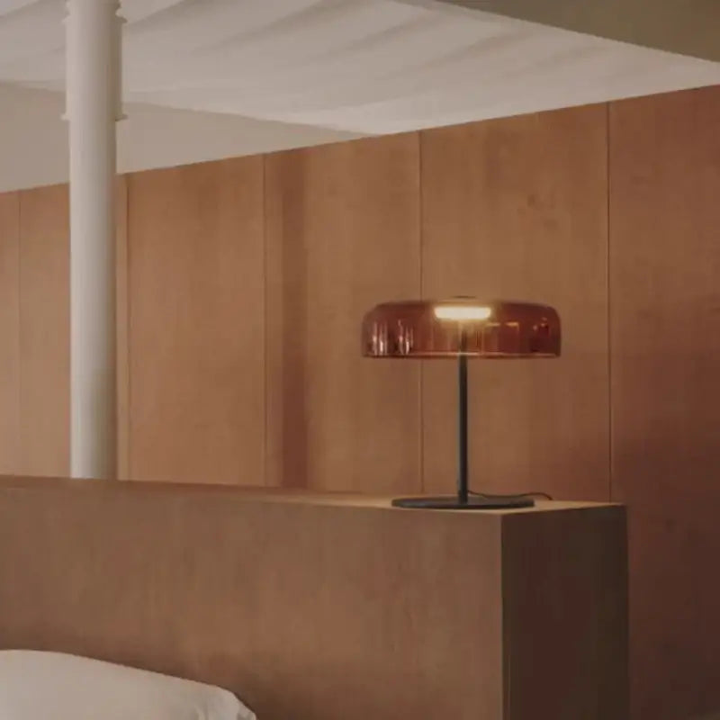 Orange Glass Table Lamp