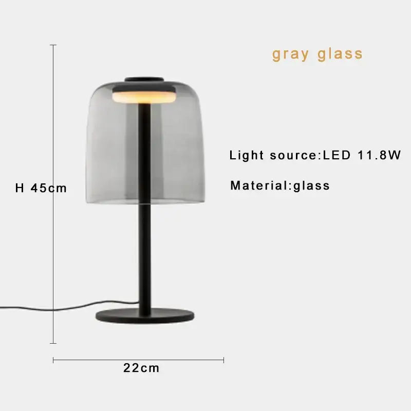 Orange Glass Table Lamp
