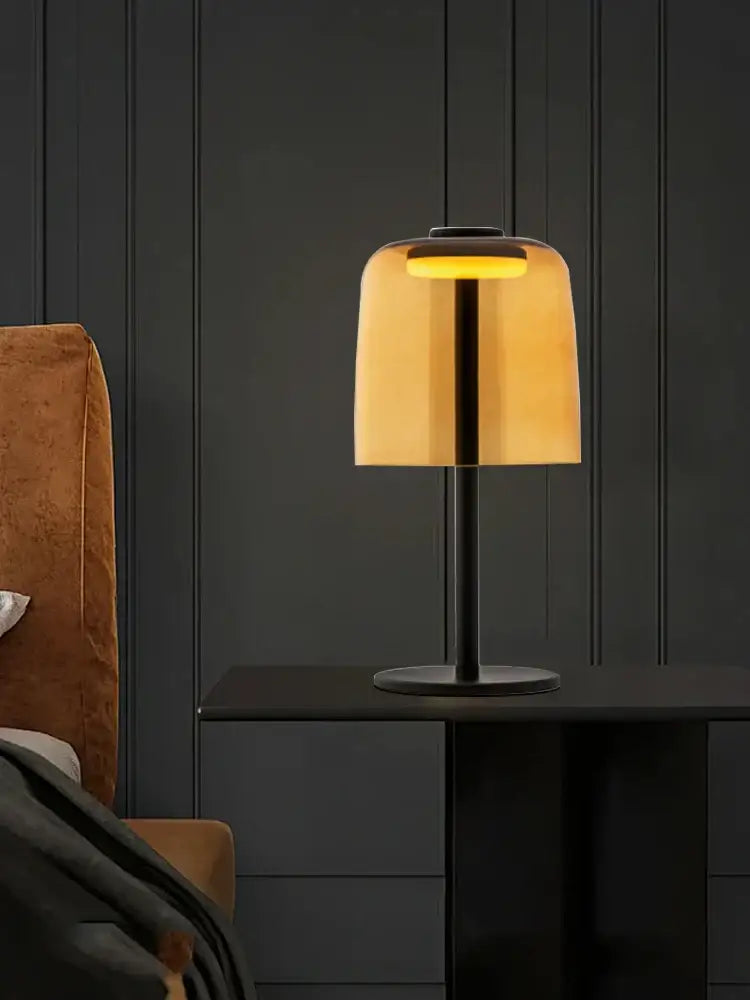 Orange Glass Table Lamp