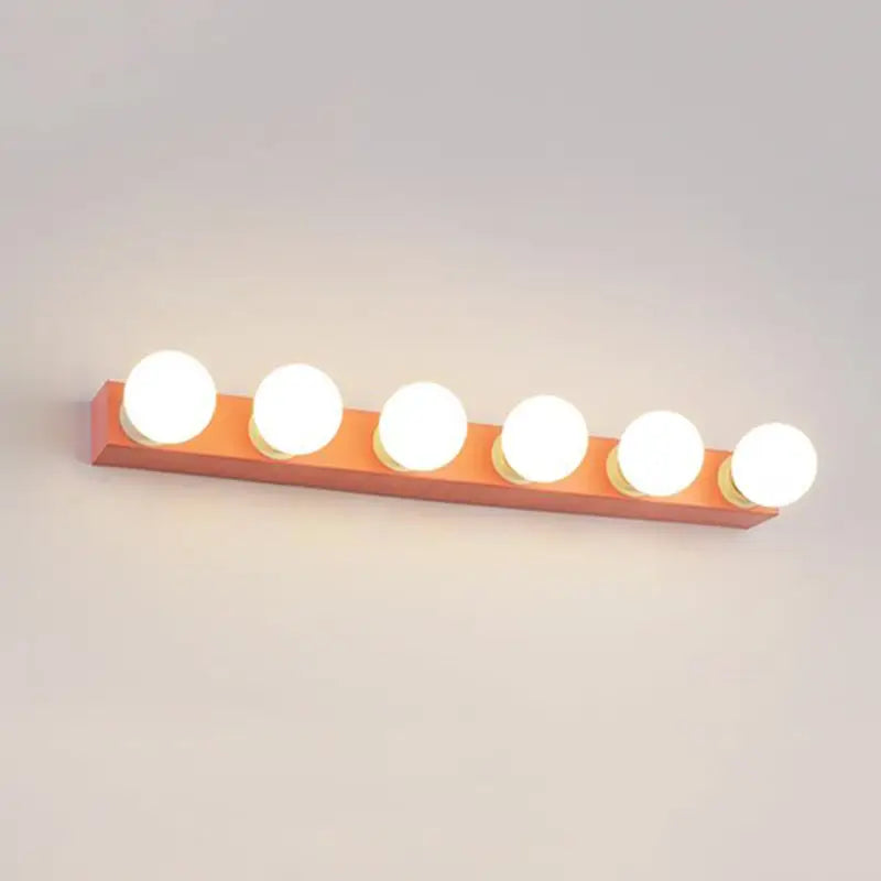 Orange White Vanity Light Fixture 3-6 Bulbs