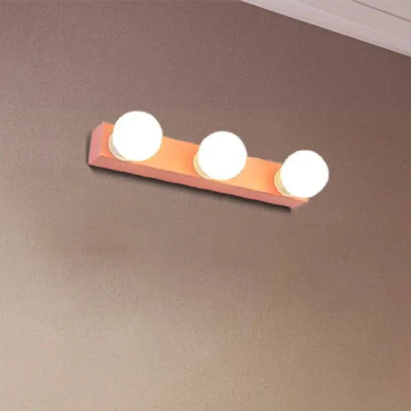 Orange White Vanity Light Fixture 3-6 Bulbs