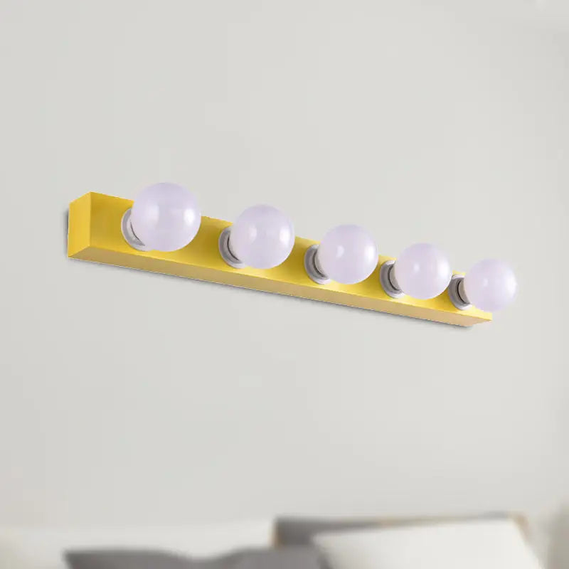 Orange White Vanity Light Fixture 3-6 Bulbs