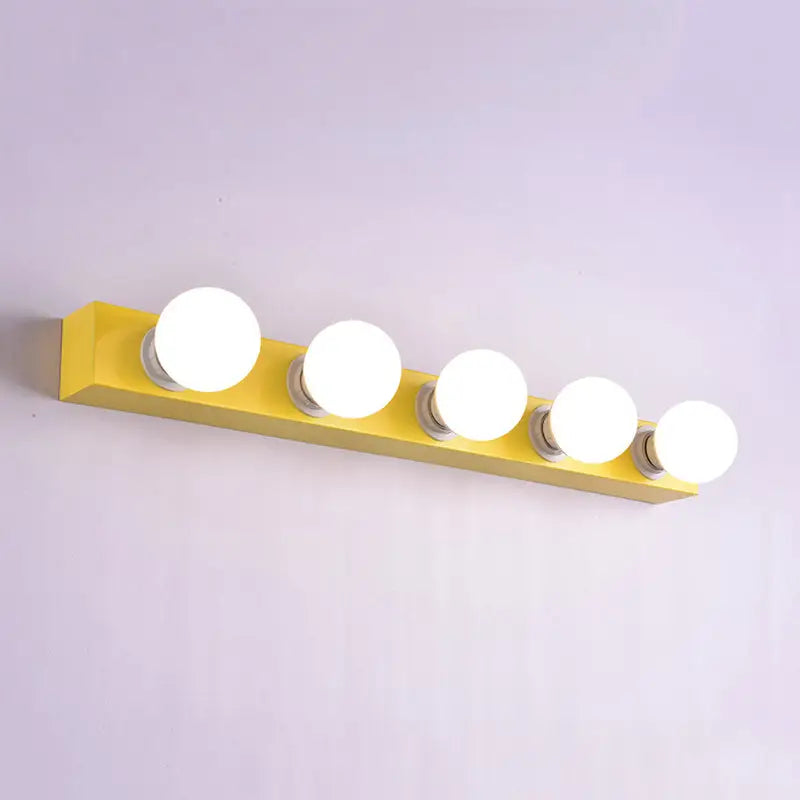 Orange White Vanity Light Fixture 3-6 Bulbs