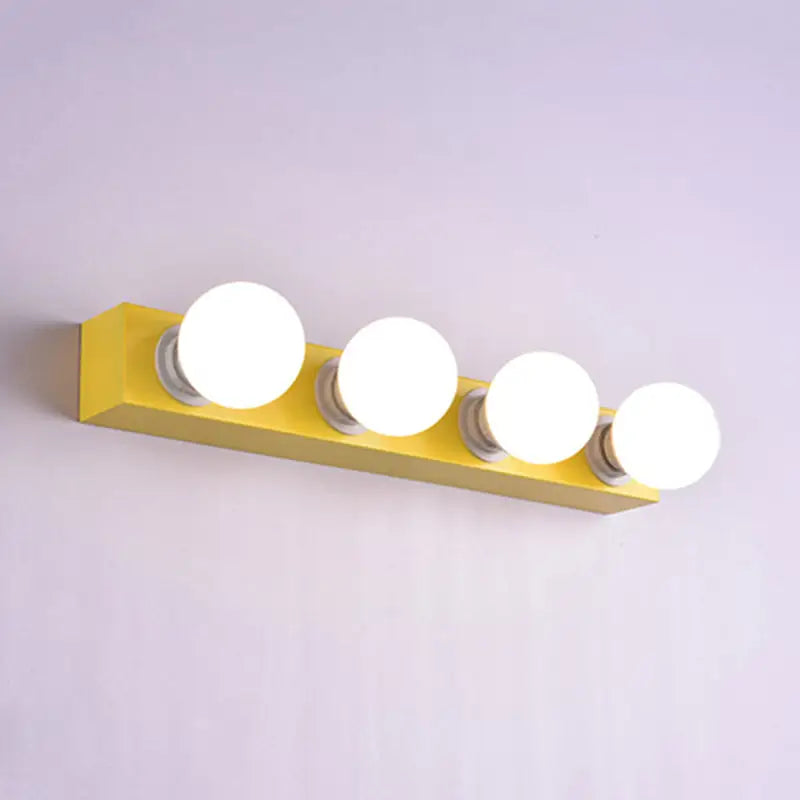 Orange White Vanity Light Fixture 3-6 Bulbs
