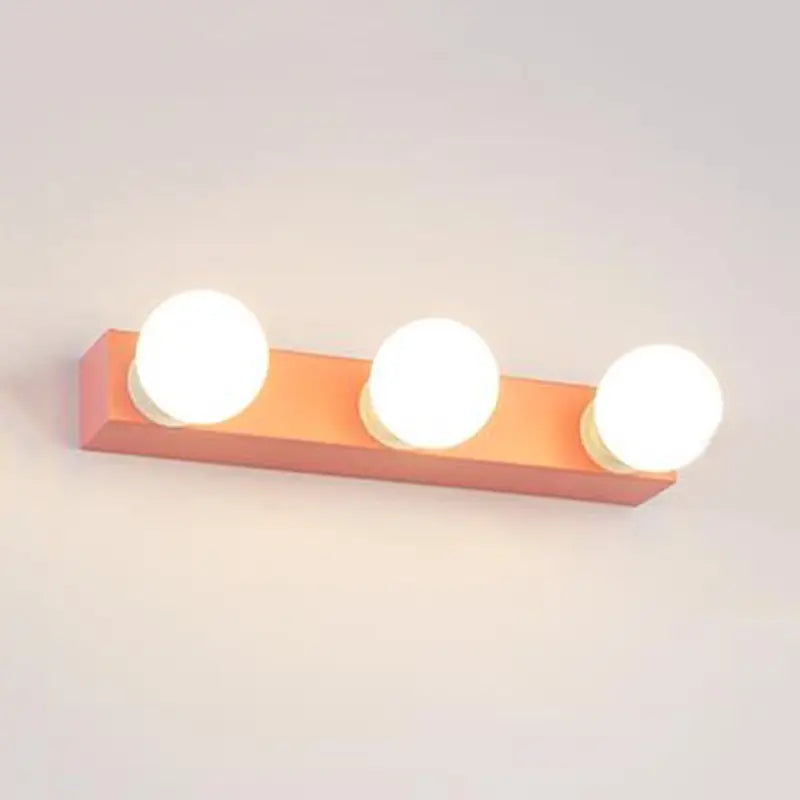 Orange White Vanity Light Fixture 3-6 Bulbs