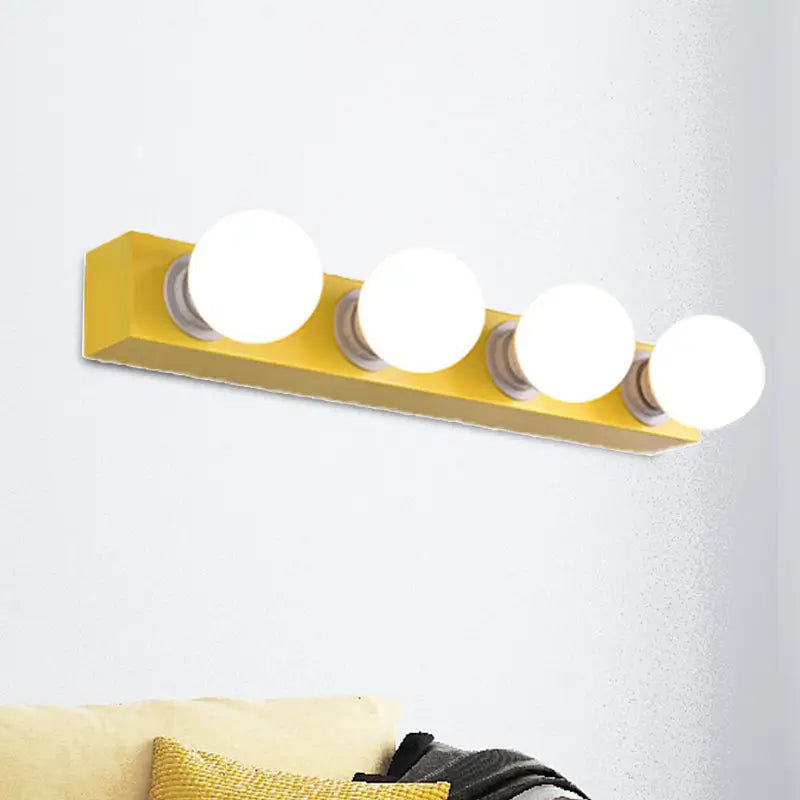 Orange White Vanity Light Fixture 3-6 Bulbs