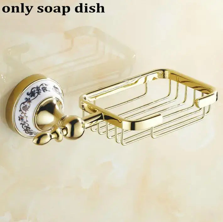 Gold Porcelain Bath Set