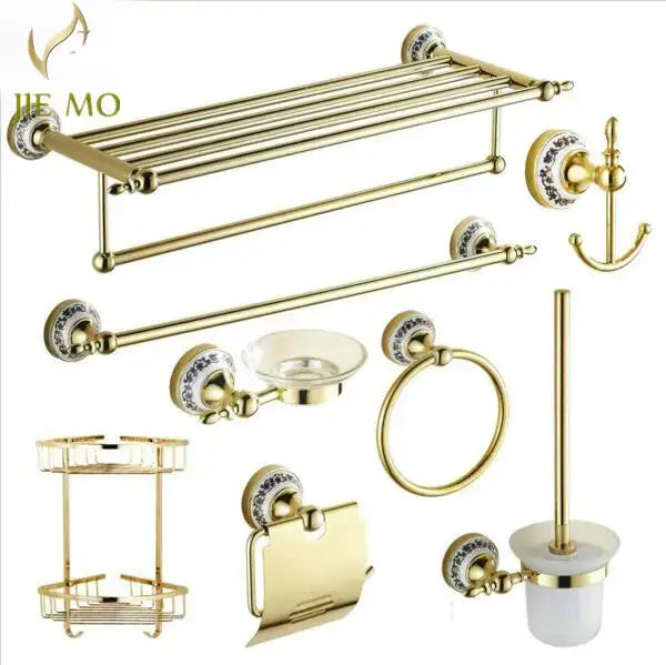 Gold Porcelain Bath Set