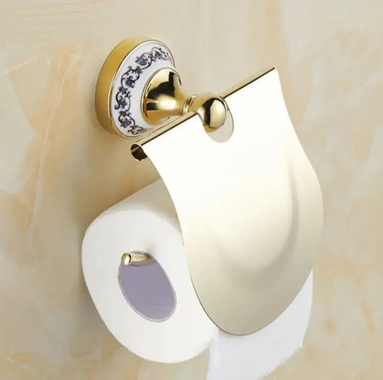 Gold Porcelain Bath Set