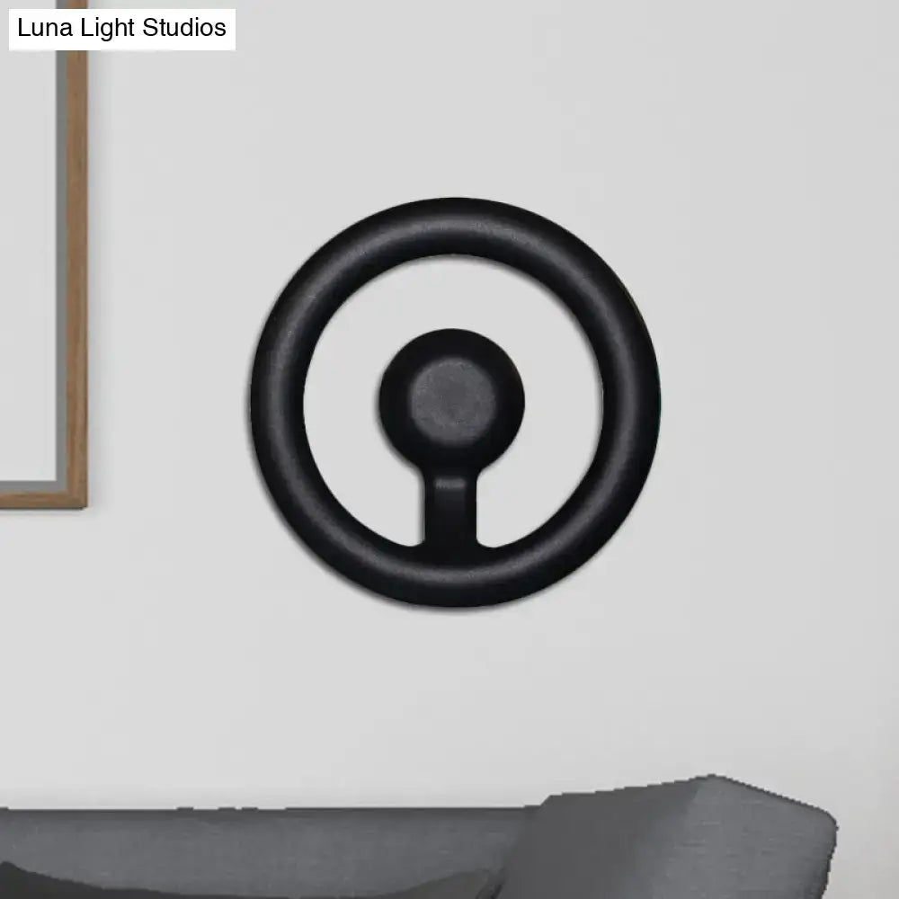 Black LED Aluminum Circline Wall Light