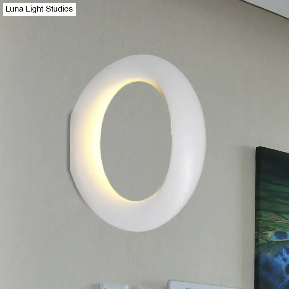 Black LED Aluminum Circline Wall Light