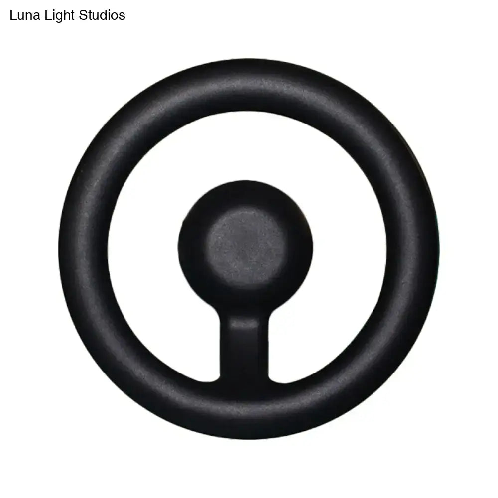 Black LED Aluminum Circline Wall Light