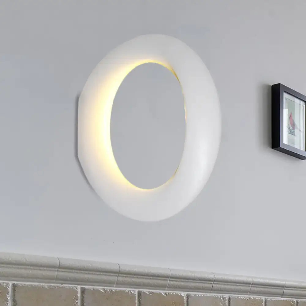 Black LED Aluminum Circline Wall Light