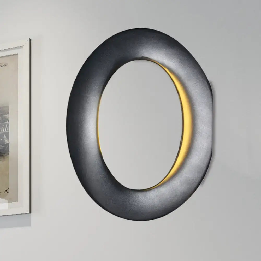 Black LED Aluminum Circline Wall Light