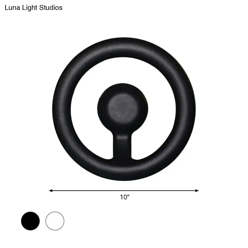 Black LED Aluminum Circline Wall Light