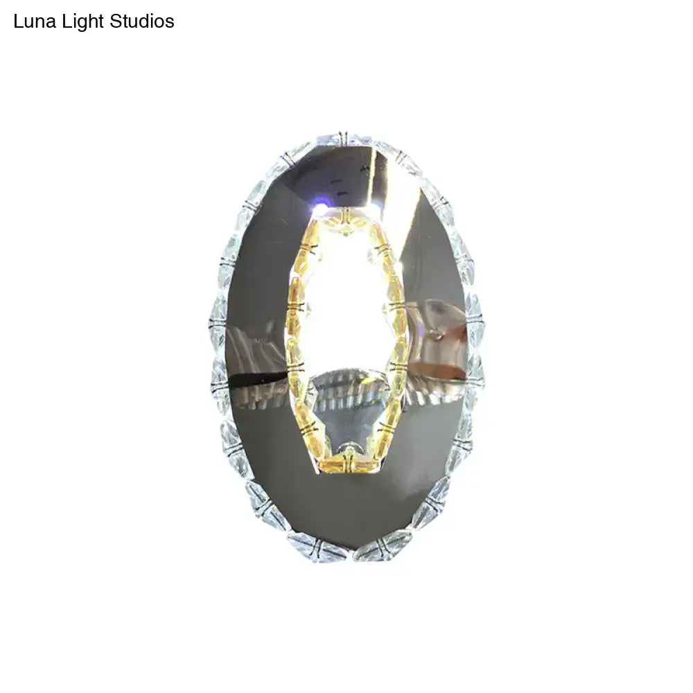 Chrome Crystal Warm White Wall Sconce