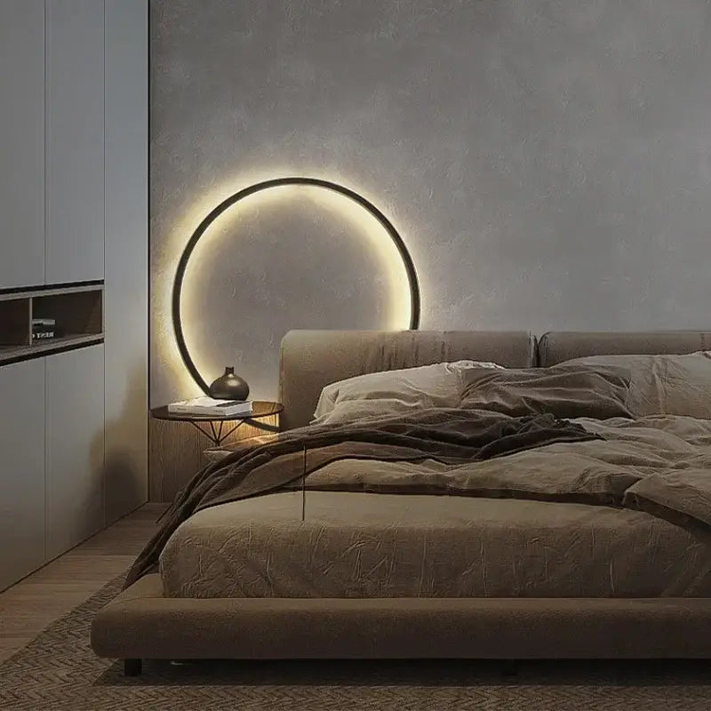 Gold Oval Wall Sconce with Adjustable Mood Light