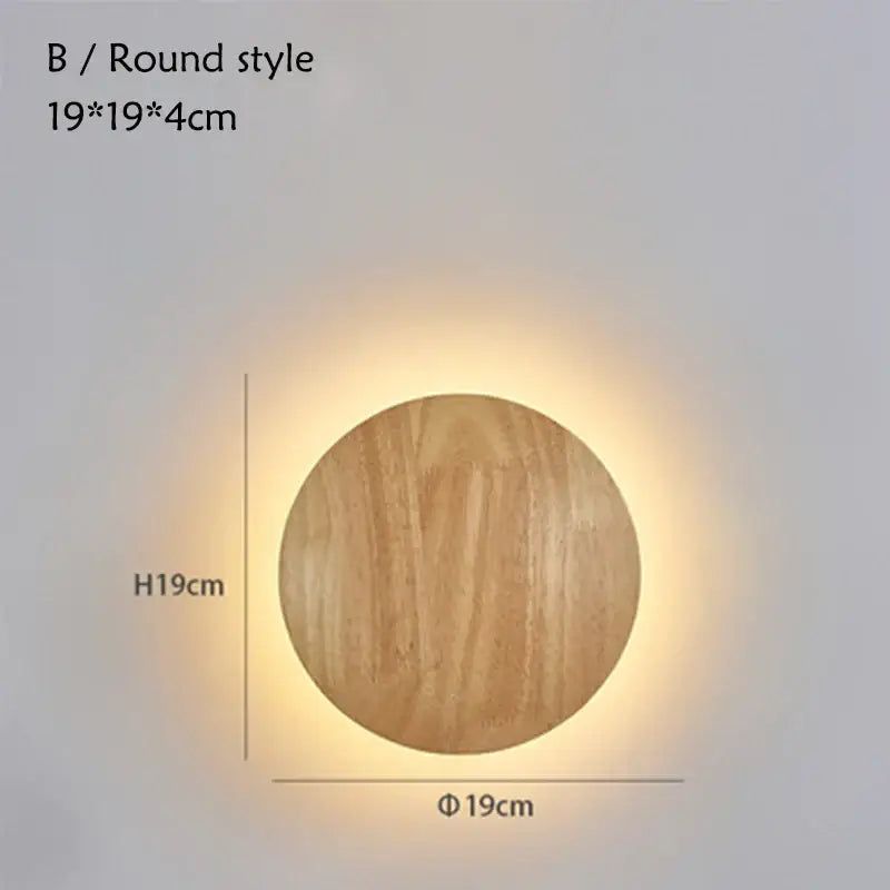 Wooden Oval LED Lamp