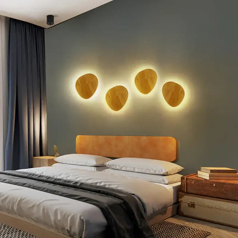 Wooden Oval LED Lamp