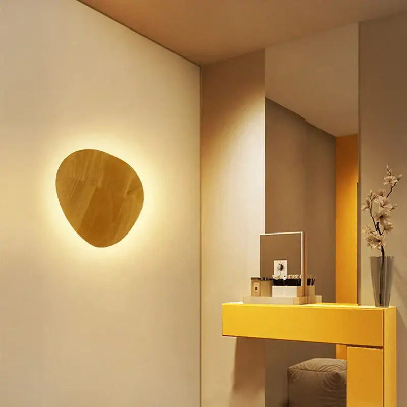 Wooden Oval LED Lamp