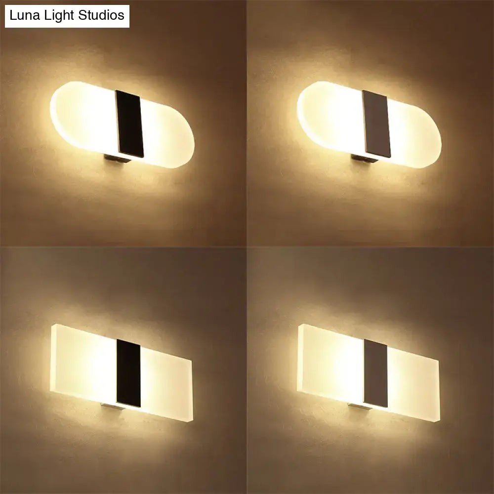 Metal Oval LED Sconce