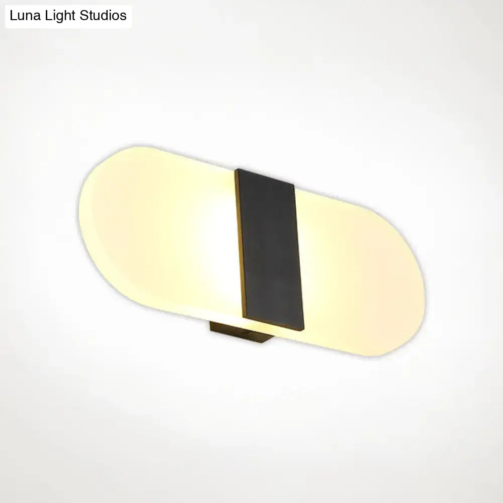 Metal Oval LED Sconce
