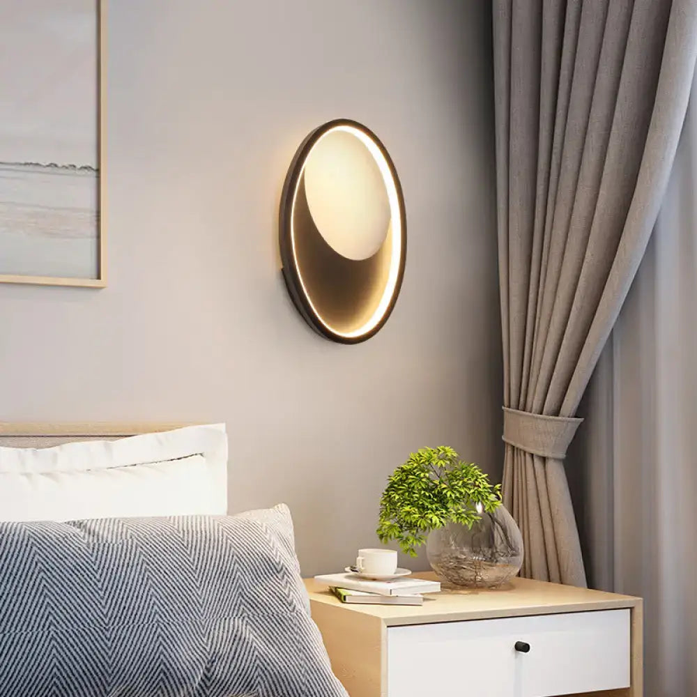 Black White LED Lamp Compact Dual-Voltage