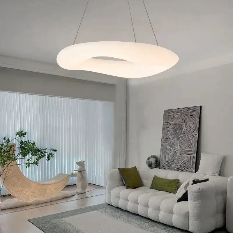 White Cotton Ceiling Chandelier