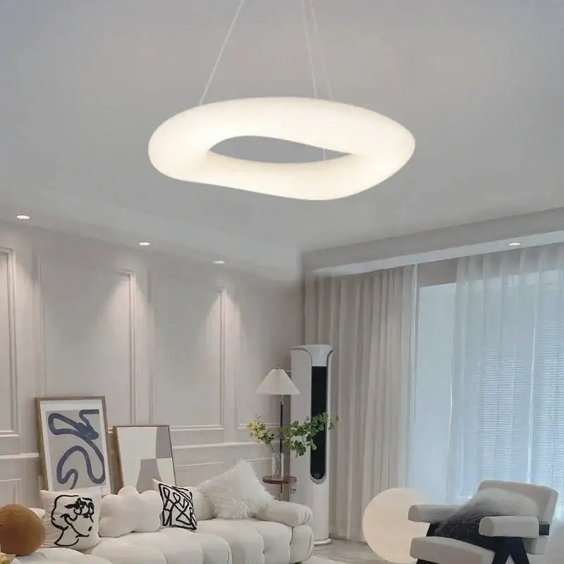 White Cotton Ceiling Chandelier