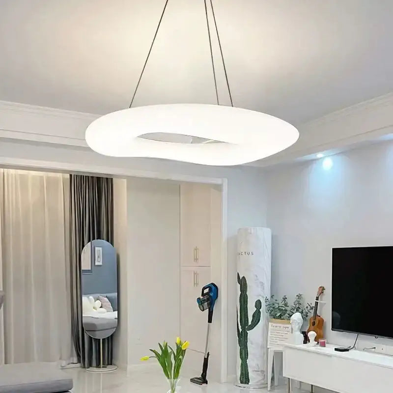 White Cotton Ceiling Chandelier