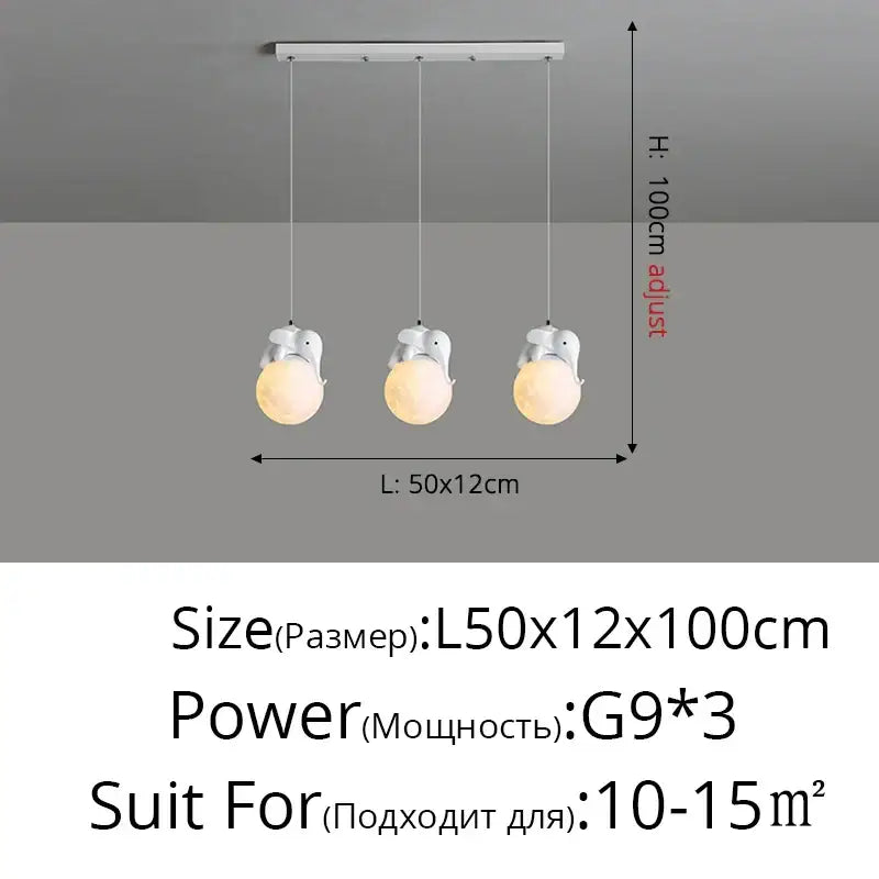 White Glass Panda Wall Lamp